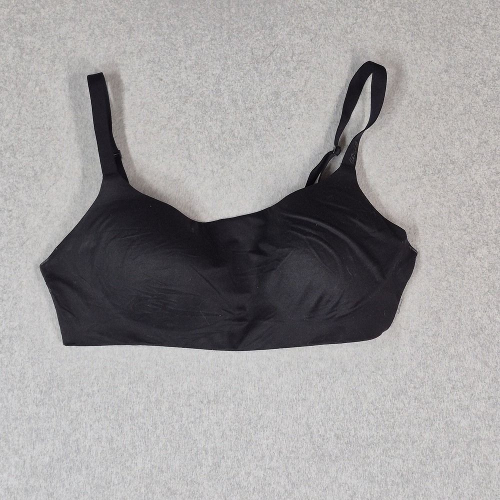 Aerie Women Bra Large Black SMOOTHEZ T Shirt Wireless Strap Adjustable